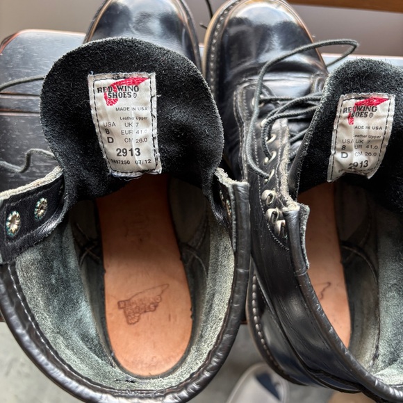 Red Wing Lineman  Black Boots 2913 Size 8D - Picture 6 of 6